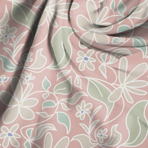 Tissu Modèle floral illustré à la main pour jardin de ca