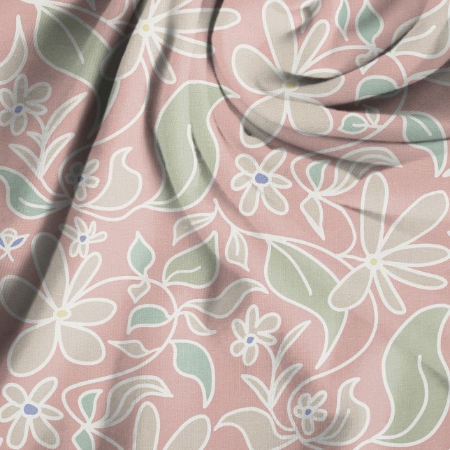 Tissu Modèle floral illustré à la main pour jardin de ca (Créateur téléchargé)