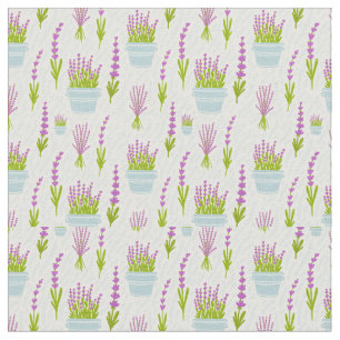 Tissu Modèle floral lavande