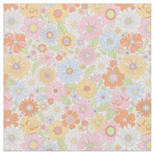 Tissu Modèle floral rétro