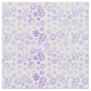 Tissu Modèle floral tiré à la main de lavande