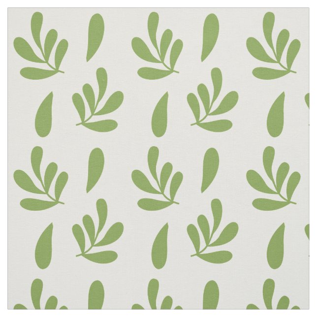 Tissu Modèle floral vert (Échantillon)