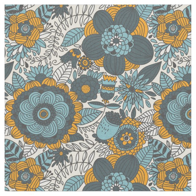 Tissu Modèle floral vintage (Fermer)