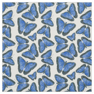 Tissu Modèle motif de papillon bleu morpho