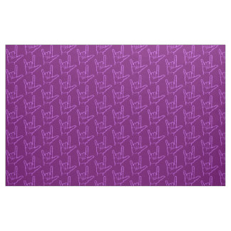 Tissu modelé pourpre d'ASL je t'aime