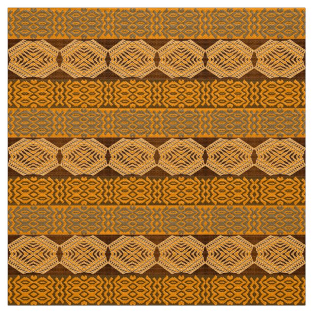 Tissu modèle tribal rayé africain ethnique (Échantillon)