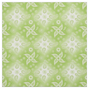 Tissu Modèle vert d'été de Paisley