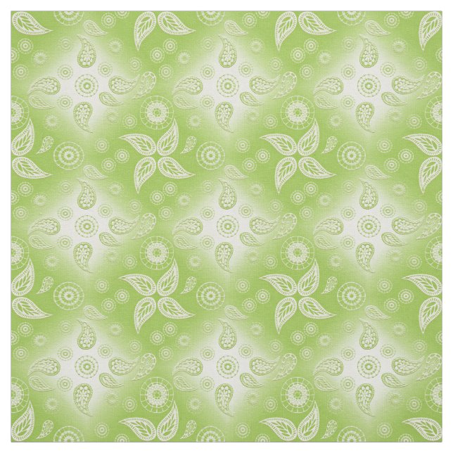 Tissu Modèle vert d'été de Paisley (Échantillon)
