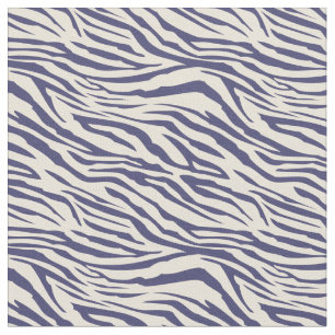 Tissu Modèle Zèbre d'ivoire bleu de la marine moderne