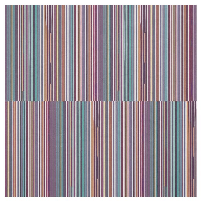 Tissu Moderne Abstrait à Rayures Verticales en Plum et S (Échantillon)