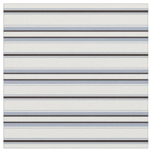 Tissu moderne chic noir, bleu et blanc rayé
