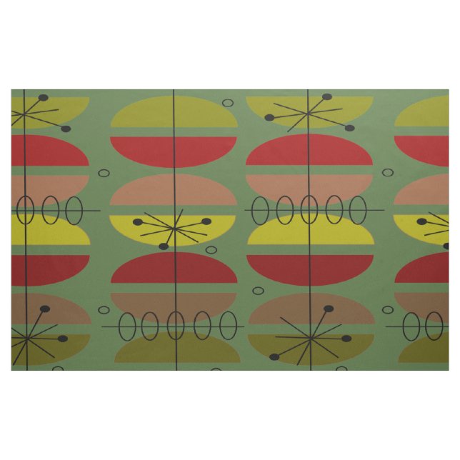 Tissu moderne d'abrégé sur vert de la moitié du (Yard)