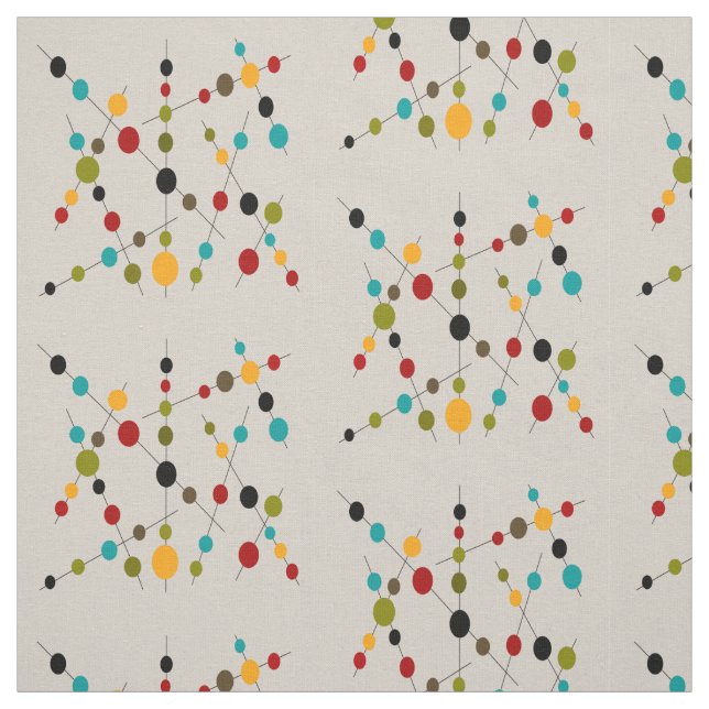 Tissu moderne de bulles et de bâtons de la moitié (Échantillon)