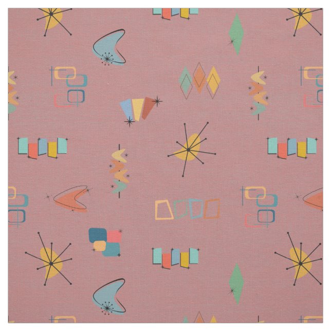 Tissu Moderne de milieu de siècle Texturé foncé frambois (Échantillon)