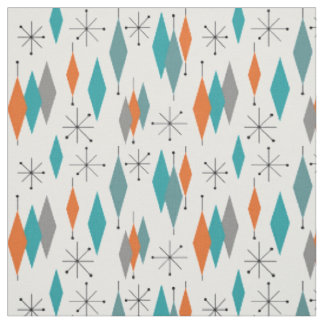Tissu Moderne du Moyen-siècle atomique des années 1950