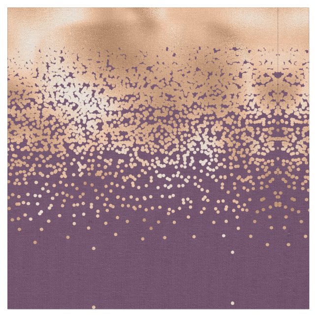 Tissu Moderne Glamour Or Purple Polka Dot Gradient (Fermer)