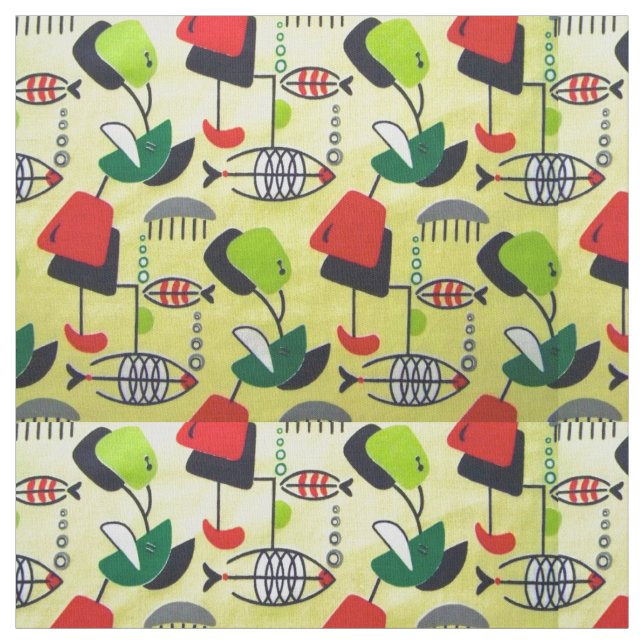 Tissu moderne moderne de conception de poisson ato (Échantillon)