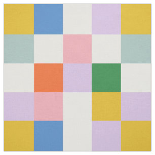 Tissu Moderne Retro coloré À damiers Motif