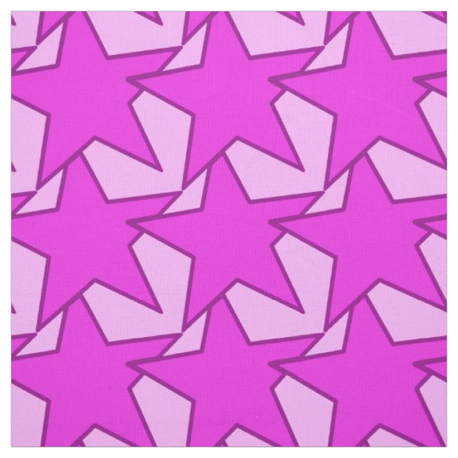 Tissu Moderne Star Géométrique - violet et rose (Échantillon)