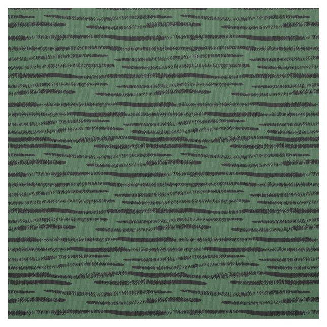 Tissu Moderne tendance Black Lines Hunter Green Arrière  (Échantillon)