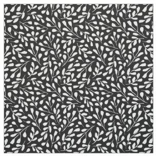 Tissu Moderne tendance blanc Motif de la feuille Botaniq