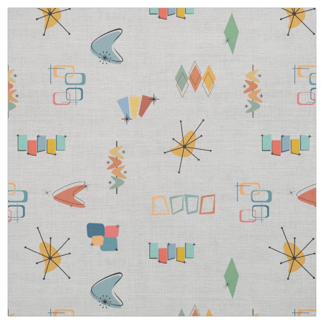 Tissu Moderne Texturé Gris Clair du Milieu du Siècle (Échantillon)