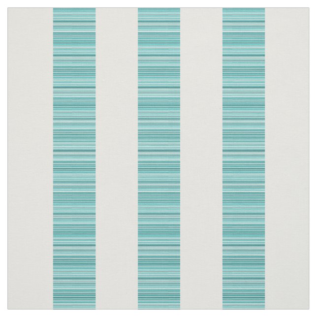 Tissu moderne vertical blanc turquoise de rayures (Échantillon)