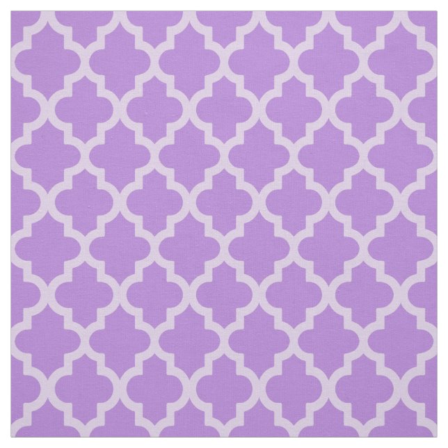 Tissu Modes marocains Quatrefoil de lavande (Échantillon)
