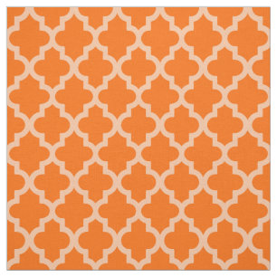 Tissu Modes marocains Quatrefoil de mandarine