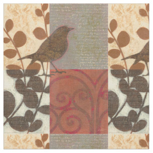 Tissu Moineau de damassé