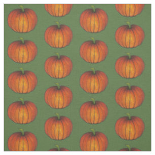 Tissu Moisson d'automne Orange Citrouille Patch Thanksgi
