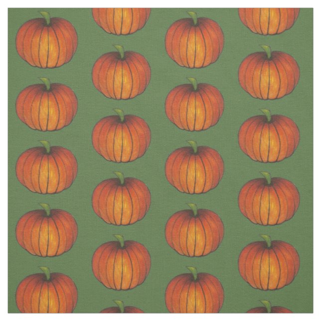 Tissu Moisson d'automne Orange Citrouille Patch Thanksgi (Échantillon)