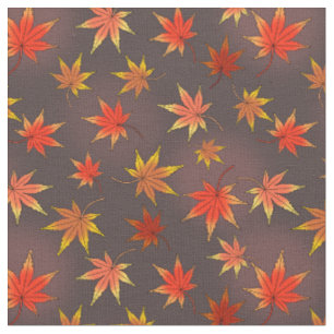 Tissu Momiji Motif - Feuille d'érable japonaise à l'au
