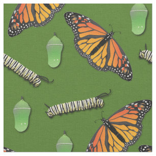 Tissu Monarch Butterflies Caterpillar Fabrice