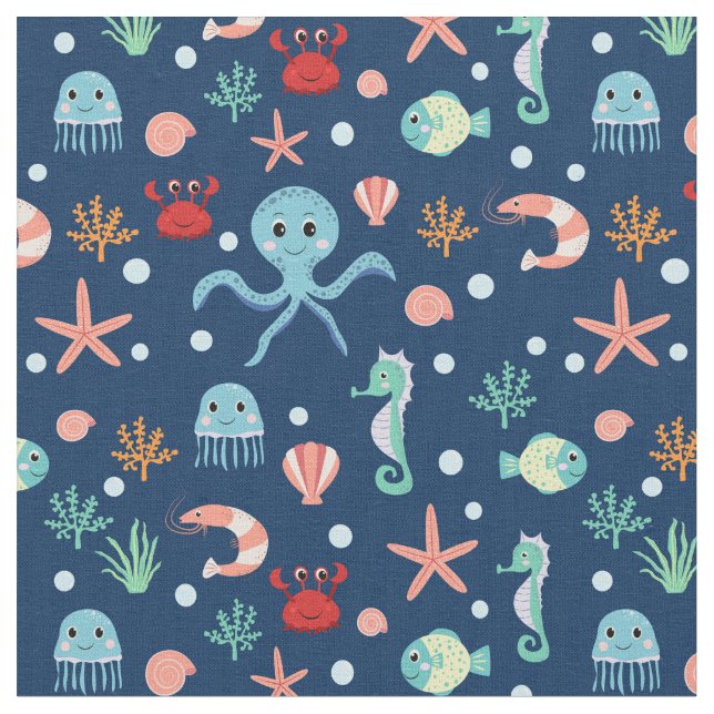 Tissu Monde marin (Fermer)