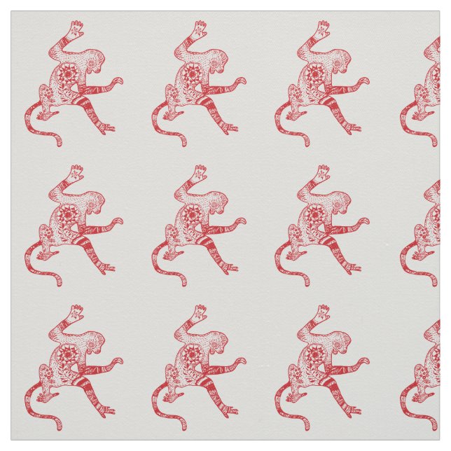 Tissu Monkey Mandala Fabric (Échantillon)