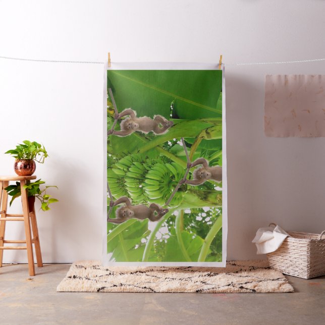 Tissu Monkeys Banana Tree Fabric (In Situ)