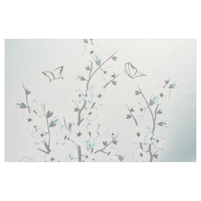 Tissu Monnaie de fleurs de cerisier blanc (Yard)