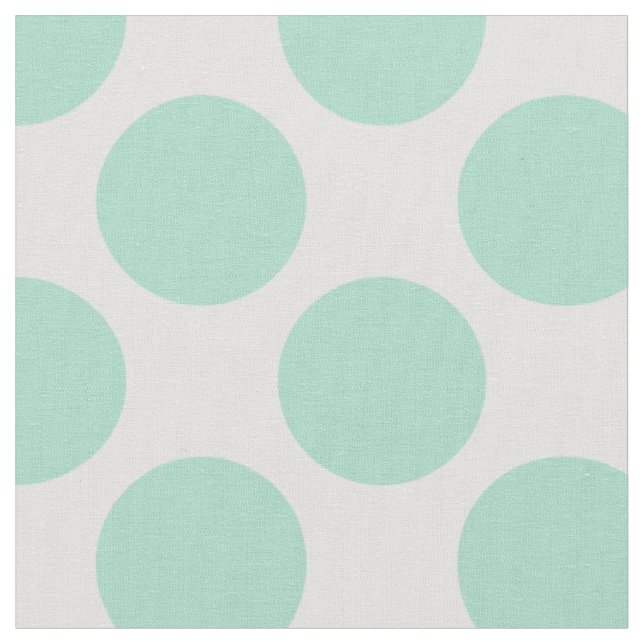 Tissu Monnaie moderne vert et blanc Grands Pois (Fermer)