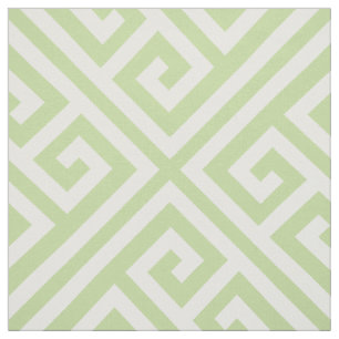 Tissu Monnaie Vert Clé grecque Grande échelle
