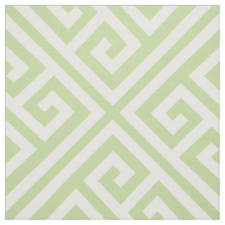 Tissu Monnaie Vert Clé grecque Grande échelle