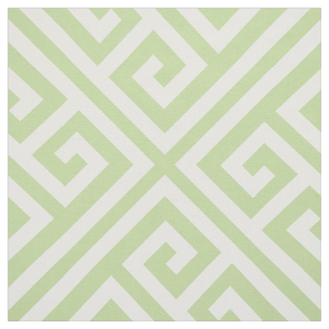 Tissu Monnaie Vert Clé grecque Grande échelle (Échantillon)