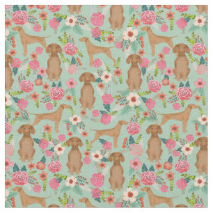 Tissu Monnaie vintage de fleurs de Vizsla