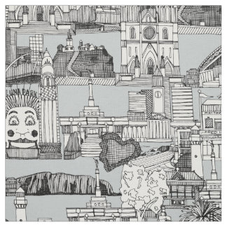 Tissu Monochrome jouy toile de l'AUSTRALIE De