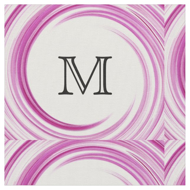 Tissu Monogramme Abstrait Lavender Swirl (Fermer)