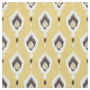 Tissu Monogramme de l'motif tribal chic-jaune ikat