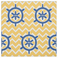Monogramme et Chevron de la roue du bateau bleu
