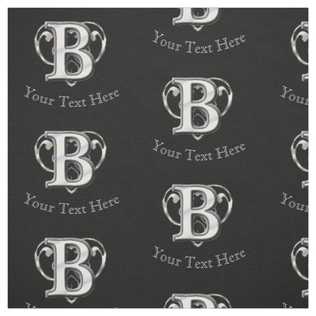 Tissu Monogramme métallique moderne (B) (Échantillon)