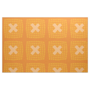 Tissu Monogramme orange clair À damiers Motif
