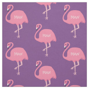 Tissu monogramme personnalisé en option de Flamant